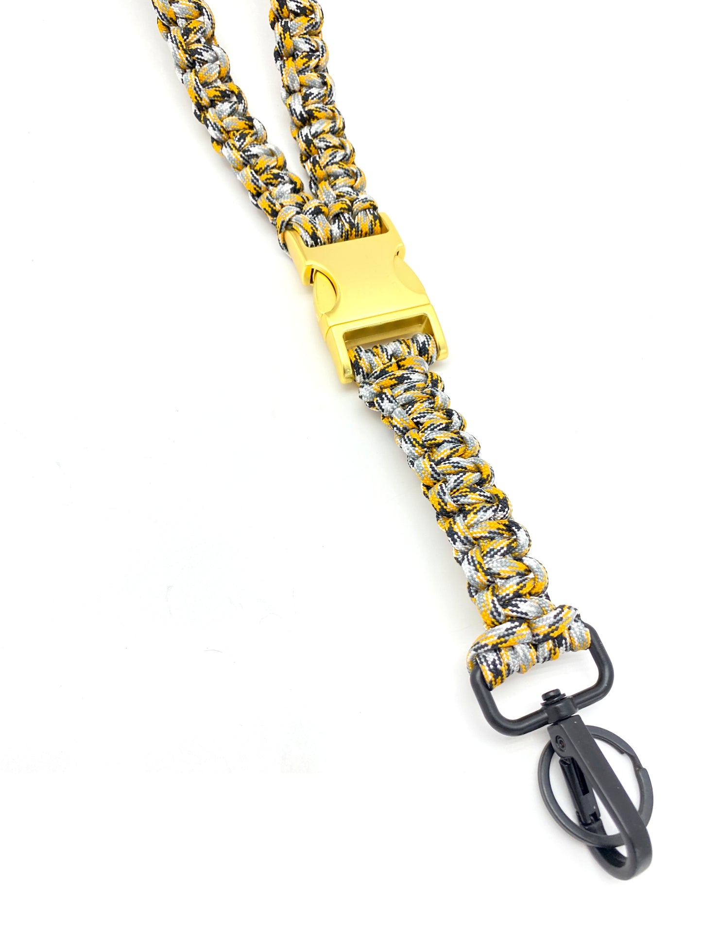 Premade Paracord Cobra Lanyard, Silver Hardware, Workshop Paracord