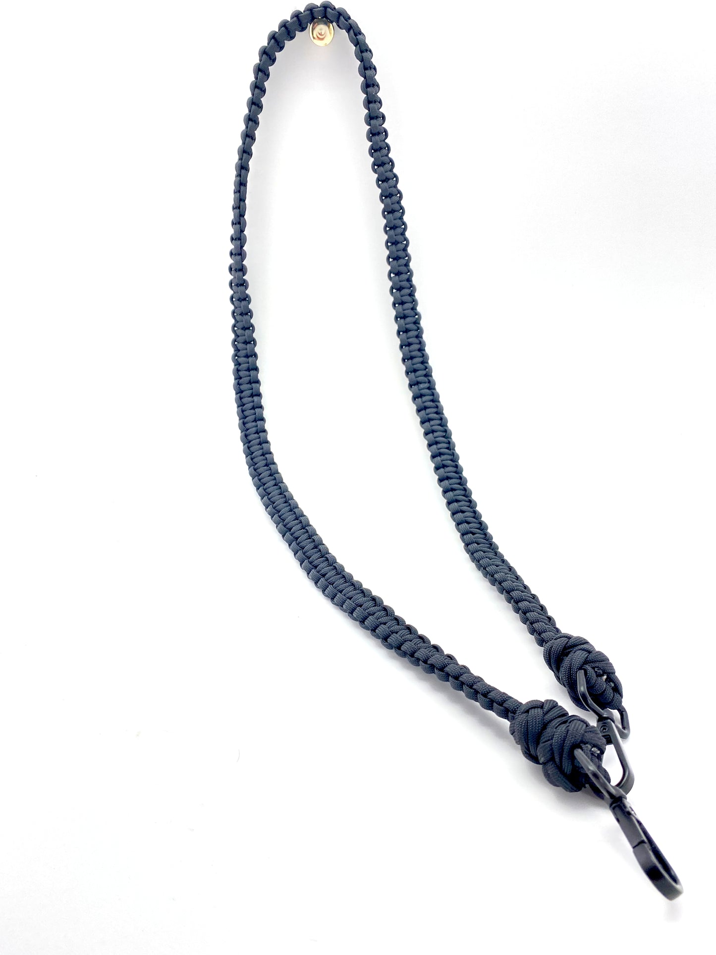 a lanyard for a phone or really anything that'll fit on clasps made with black hardware and 550 paracord.