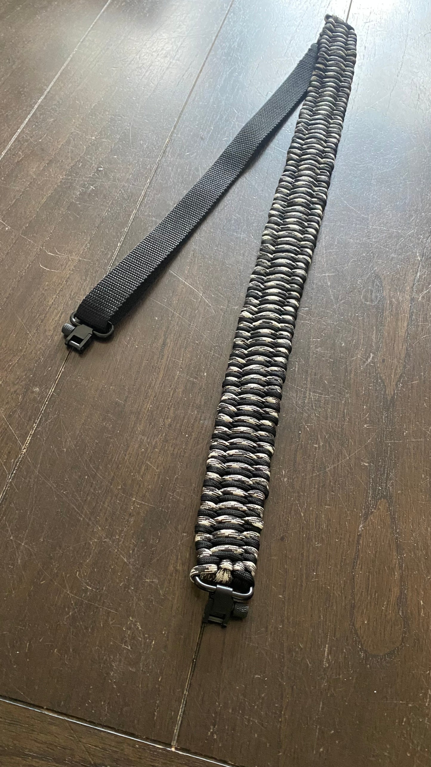 Premade Black and Urban Camo Paracord Trilock Adjustable Trilobite Rifle Sling