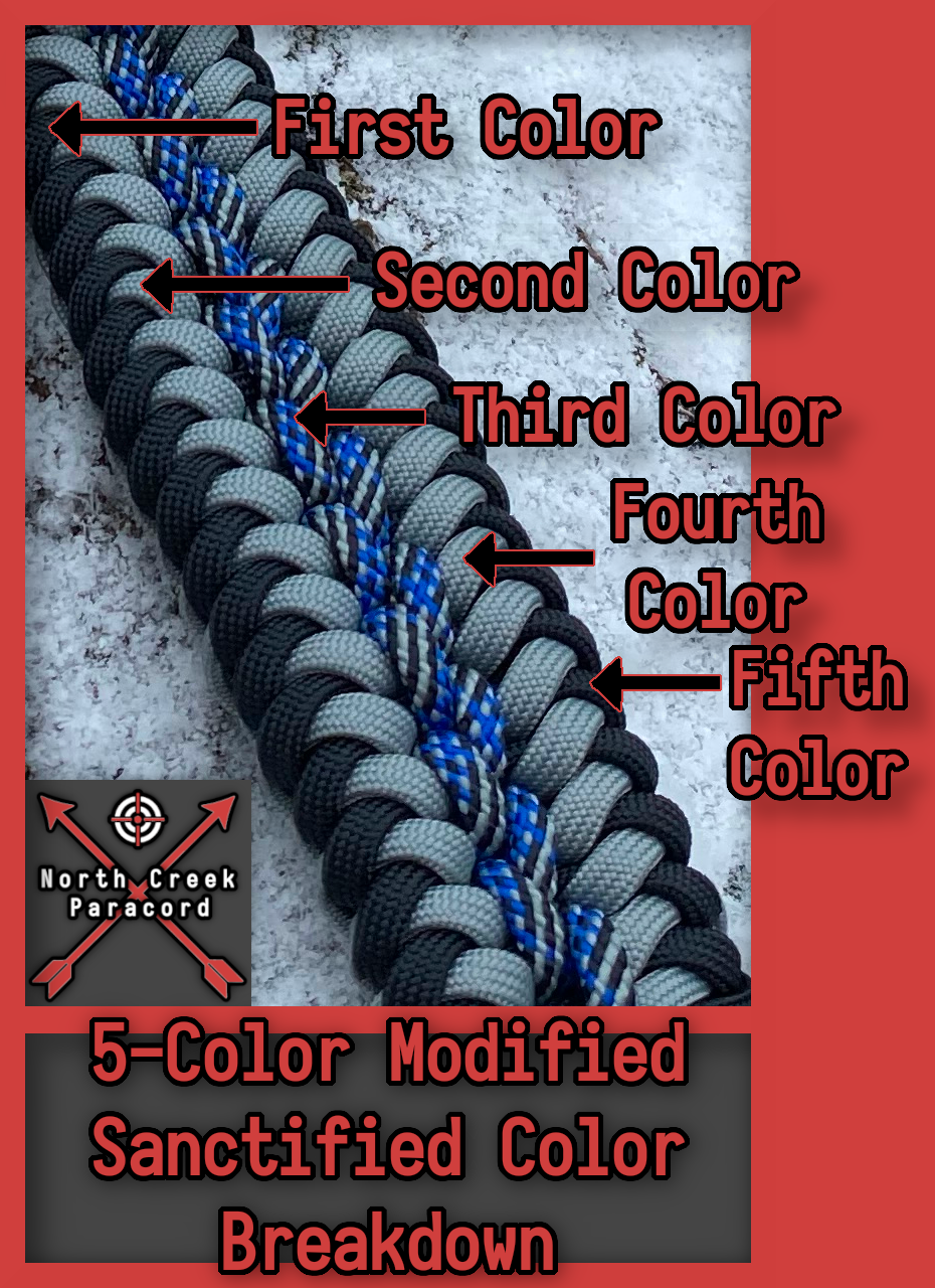 an infographic showing the customer which color choices show in the 5-color modified sanctified weave