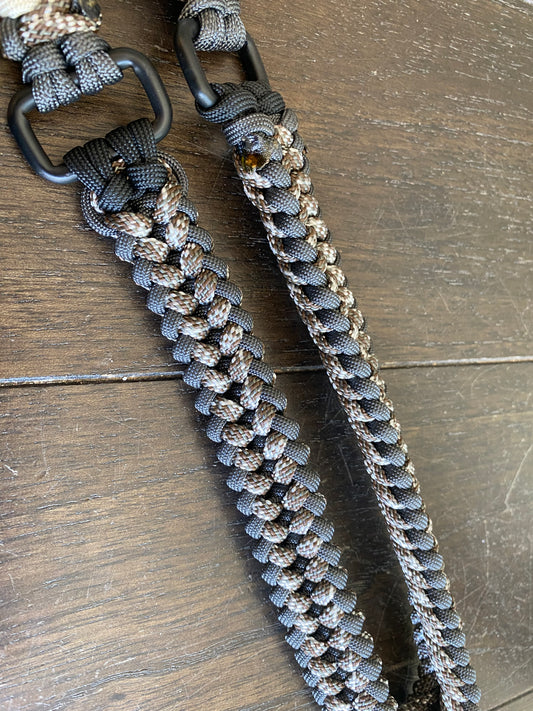 Paracord Solomon’s Dragon Game Call Lanyard, Sanctified Neckband, Everest, Dark Grey, and White
