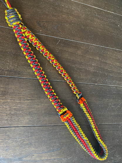 Paracord Solomon’s Dragon Game Call Lanyard, Sanctified Covenant, Flame, Dark Grey, and Red