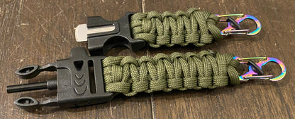 Custom Paracord Lanyard Buddy, Choose Your Colors, Hardware, Add-ons