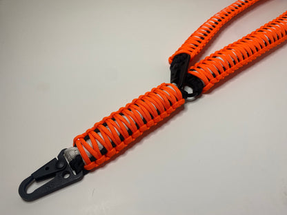 Custom Paracord Single Point Sling, Adjustable, Double Cobra Weave