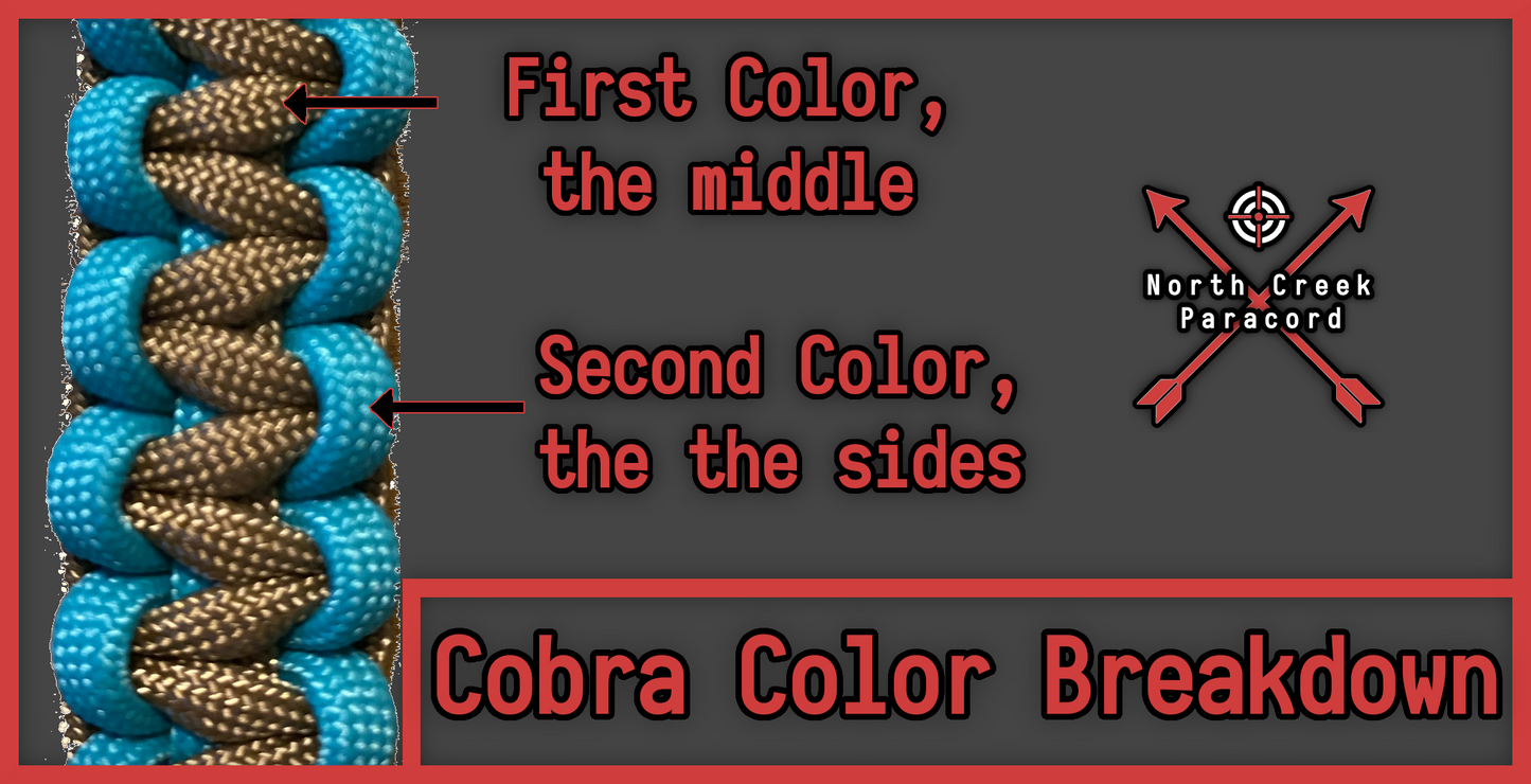 Custom Adjustable Cobra Bracelet, Choose Your Own Colors, Interweave Options, and Add-ons