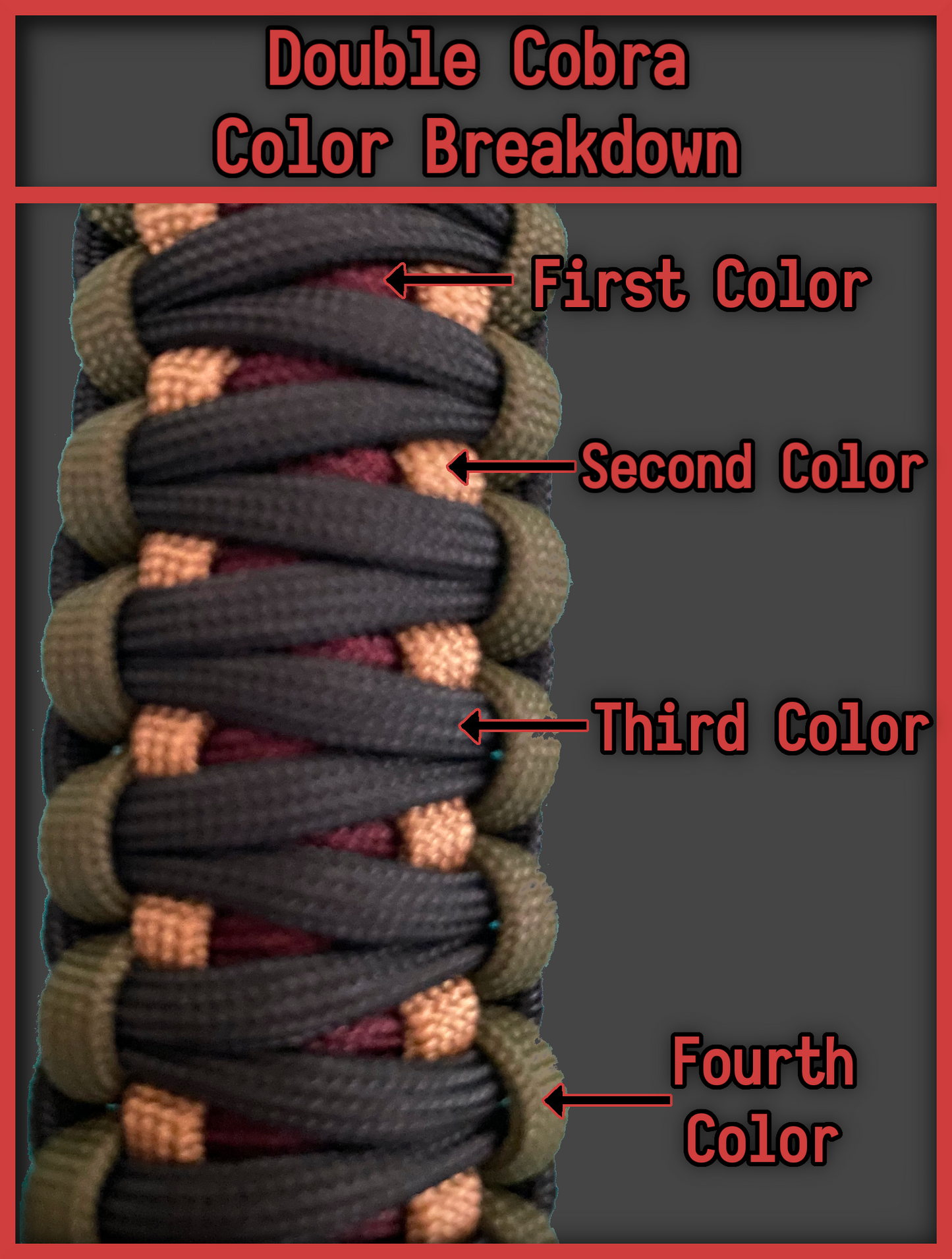 Custom Paracord Single Point Sling, Adjustable, Double Cobra Weave