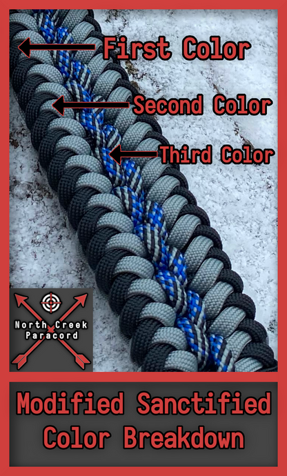 Custom Paracord Rifle Sling, Modified Sanctified, Adjustable, Choose your own rifle clip