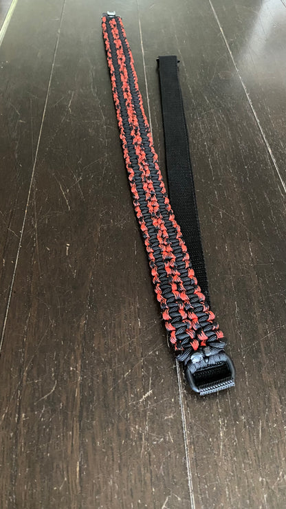 Premade Red and Black Paracord Trilock Adjustable Mated Cobra Rifle Sling