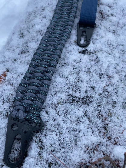 Custom Paracord Rifle Sling, Trilobite Weave, Adjustable, Choose your own rifle clip