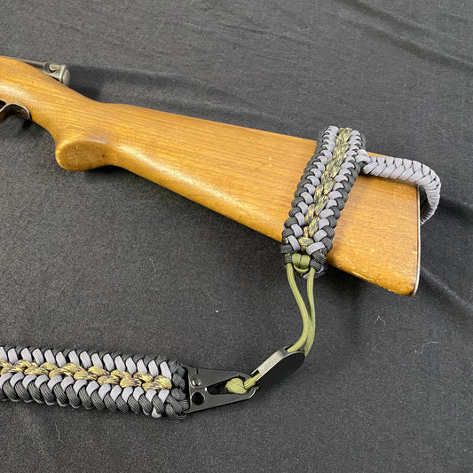 Custom Adjustable Paracord Sanctifed No-Drill Rifle Sling, Choose Your Colors and Stock Holder Type