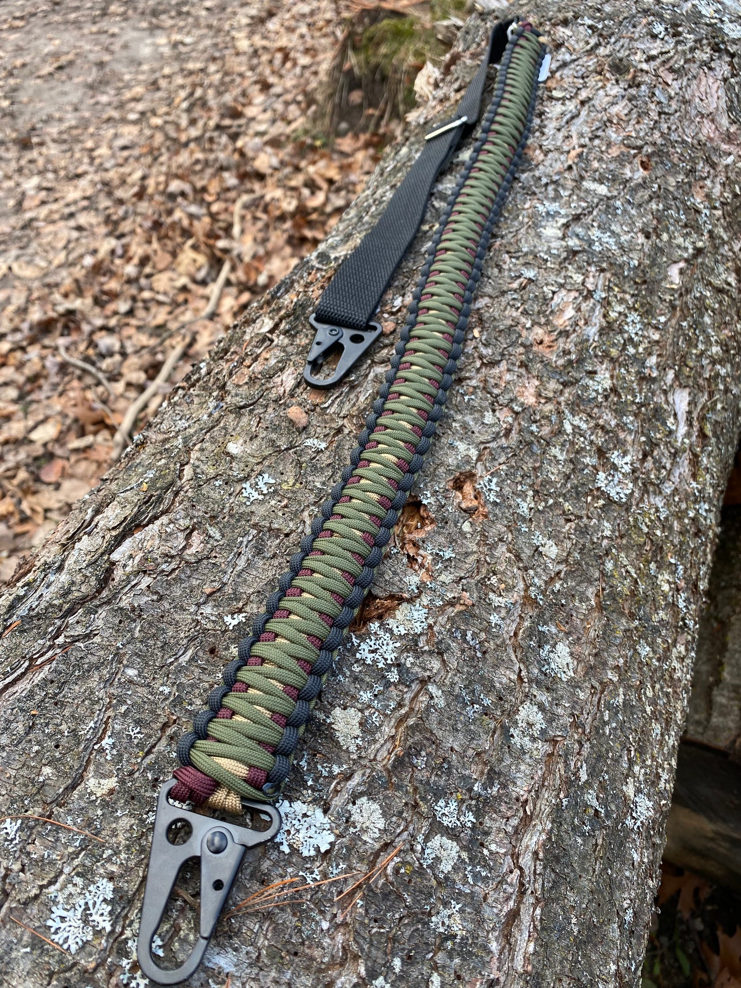 Custom Paracord Rifle Sling, Cobra Weave, Adjustable, Choose your own rifle clip