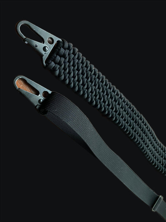 Custom Paracord Rifle Sling, Mated Snake Knot, Choose your own rifle clip