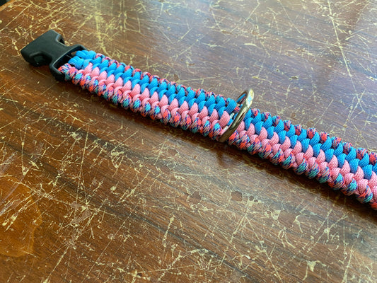 Custom Paracord Collar, Mated Snake Knot, Side Release Buckle