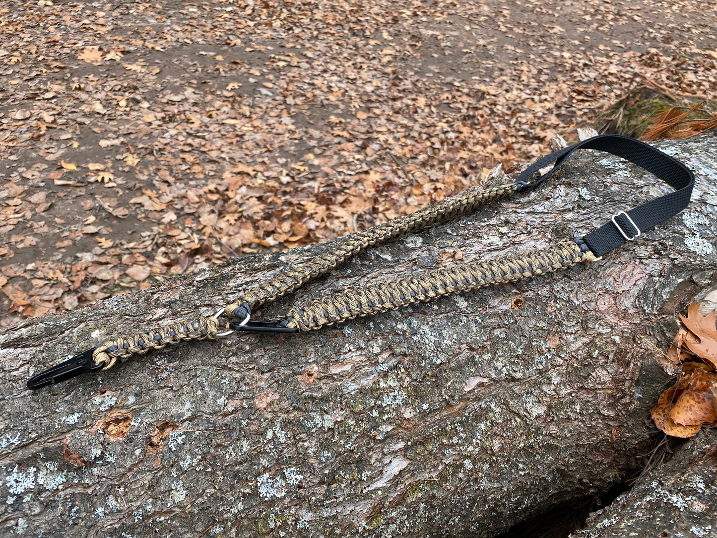 Custom Paracord Single Point Sling, Adjustable, Double Cobra Weave