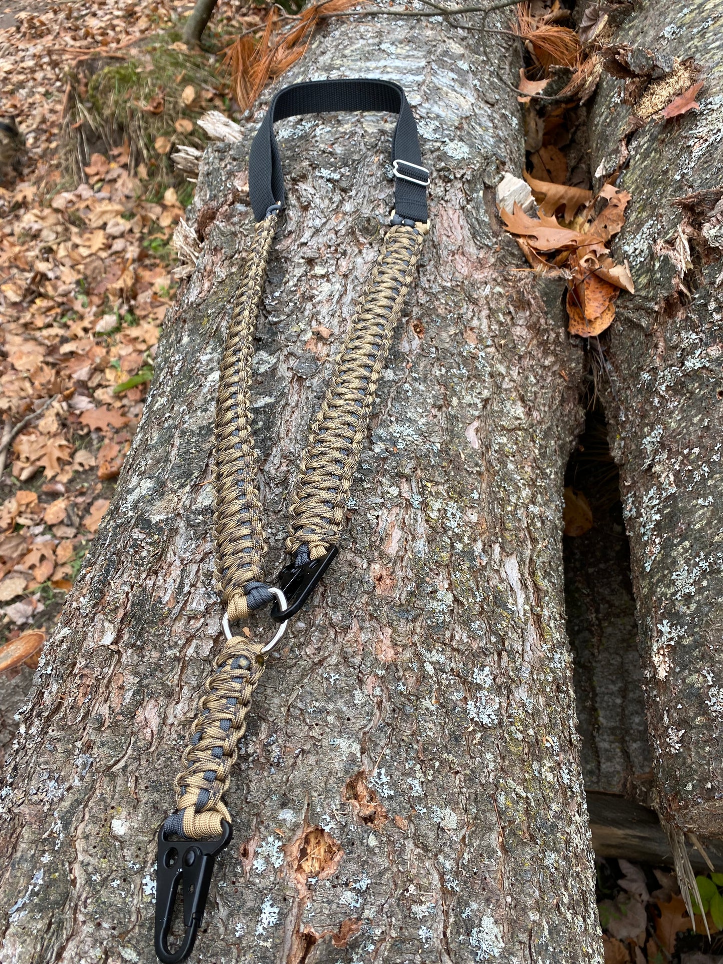 Custom Paracord Single Point Sling, Adjustable, Double Cobra Weave