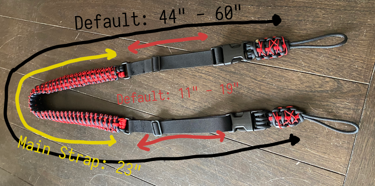 Custom Adjustable Paracord Modified Sanctified Shoulder Bow Sling